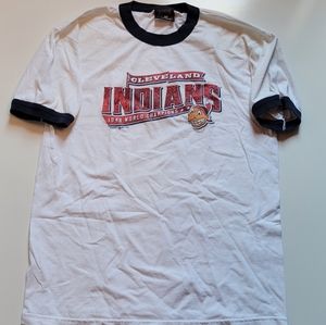 Cleveland Indians cooperstown 1948 world series tee shirt large